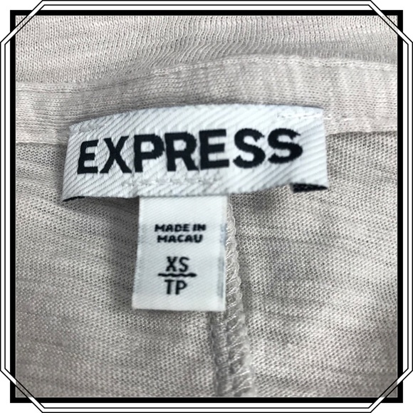 Express Gray/Silver Sequin Heart Shirt Size XS - Picture 3 of 3